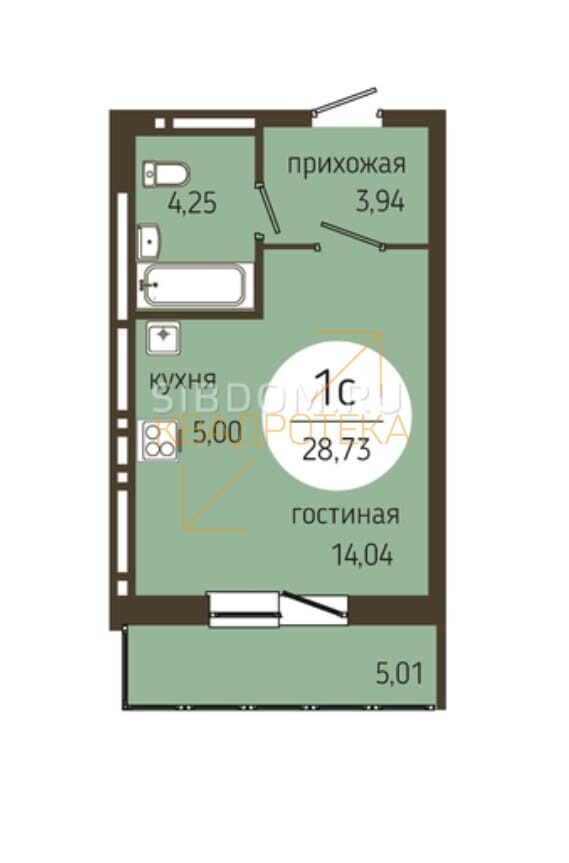 Дмитрия Шамшурина, 33, 1-комнатная квартира